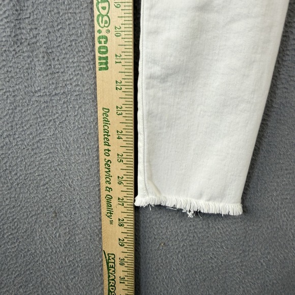 American Eagle Hi-Rise Jeggings Womens Jeans 6 White Next Level Stretch Raw Hem - Picture 10 of 10